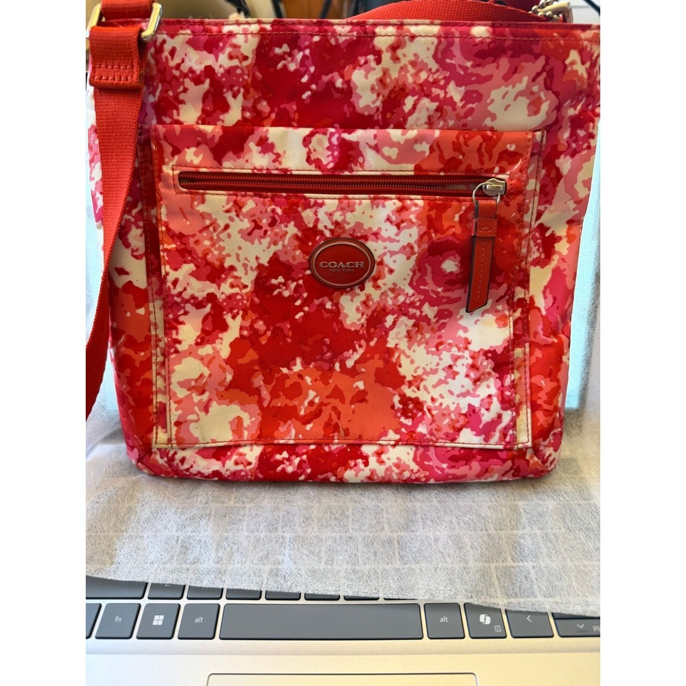 Coach 2014 -  F31963 Gateway Nylon Floral Print Shoulder/Crossbody Bag